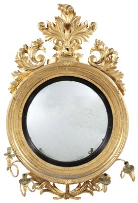 Lot 359 - Regency Giltwood Convex Mirror First quarter...