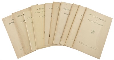 Lot 98 - KIPLING, RUDYARD Group of ten rare American...