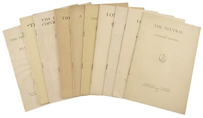 Lot 101 - KIPLING, RUDYARD Group of ten rare American...