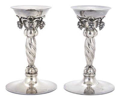 Lot 205 - Pair of Georg Jensen Sterling Silver...