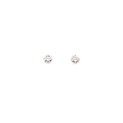 Lot 56 - Pair of White Gold and Diamond Stud Earrings