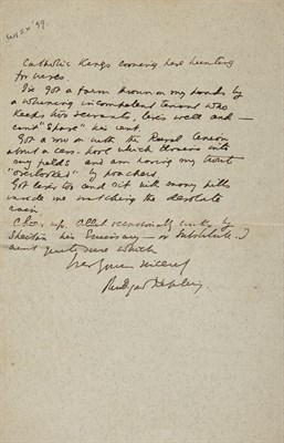 Lot 84 - KIPLING, RUDYARD Group of letters and...