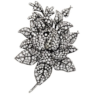 Lot 64 - Iradj Moini Oversized Rhinestone Rose Brooch
