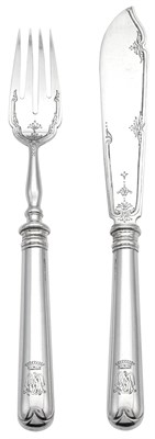 Lot 120 - Fabergé Silver Fish Service Moscow, 1899-1908...