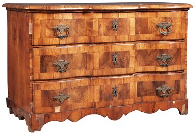 Lot 260 - Continental Walnut Serpentine Commode Height...