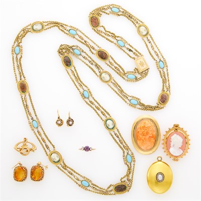 Lot 159 - Group of Antique Jewelry