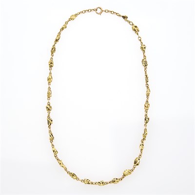 Lot 225 - Gold Nugget Chain Necklace