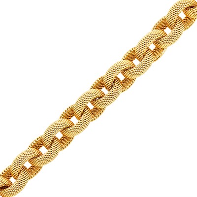 Lot 28 - Tiffany & Co. Gold Link Toggle Bracelet