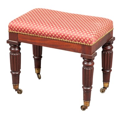 Lot 301 - Classical Mahogany Upholstered Stool 2nd...