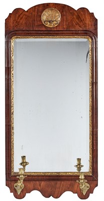 Lot 186 - Queen Anne Mahogany and Parcel-Gilt Mirror...
