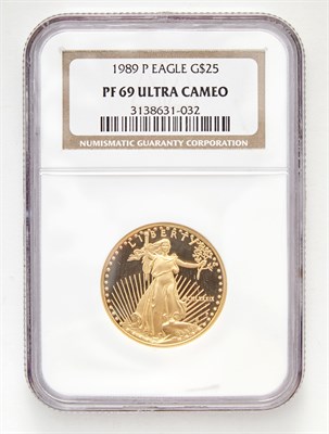 Lot 57 - United States 1989 $25 Proof Gold Eagle NGC...