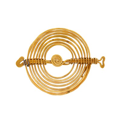 Lot 85 - Alexander Calder Brass and Steel Spiral Pin