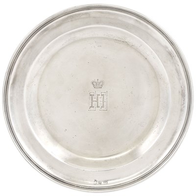 Lot 31 - Russian Silver Dinner Plate Maker's mark E.L.M....
