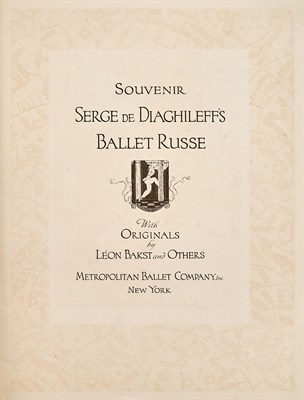 Lot 78 - [BALLETS RUSSES]: Two Souvenirs from the Debut...