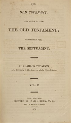 Lot 14 - [BIBLE-JANE AITKEN] THOMSON, CHARLES...
