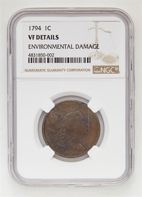 Lot 38 - United States 1794 Liberty Cap Large Cent NGC...