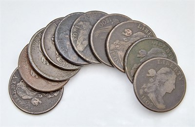Lot 39 - United States Draped Bust Large Cent Group Lot...