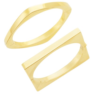 Lot 3 - Two Gold Bangle Bracelets
