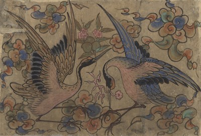 Lot 10 - Korean School 19th Century Two birds with...