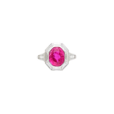 Lot 148 - Platinum, Ruby and Diamond Ring