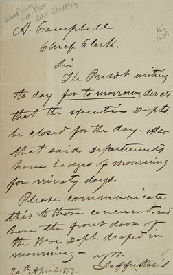 Lot 23 - DAVIS, JEFFERSON Autograph letter signed....