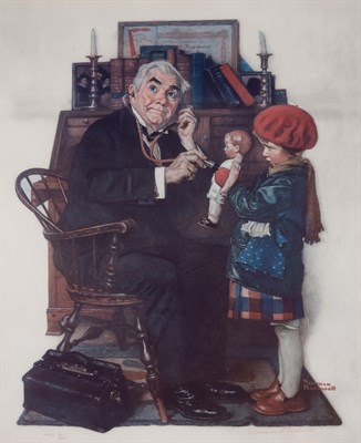 Lot 141 - Norman Rockwell (1894-1978) DOCTOR AND DOLL...