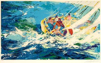 Lot 158 - LeRoy Neiman (1921-2012) AEGEAN SAILING Color...
