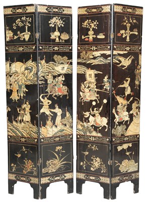 Lot 234 - Chinese Coromandel Polychrome-Decorated...