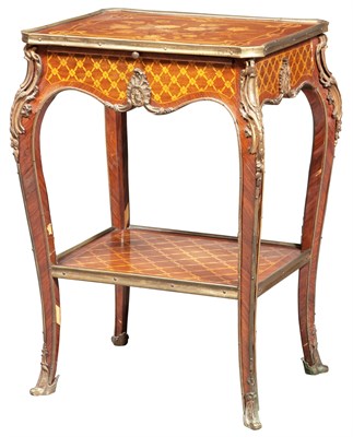 Lot 235 - French Parquetry and Gilt-Metal-Mounted Table...