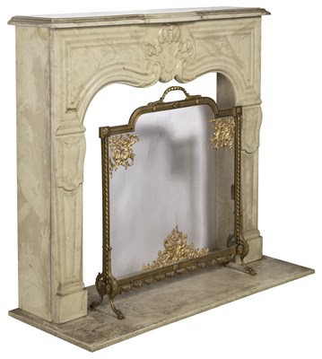 Lot 252 - Louis XV Style Faux Marble Mantelpiece...