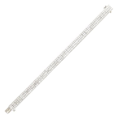 Lot 81 - White Gold and Diamond Bracelet