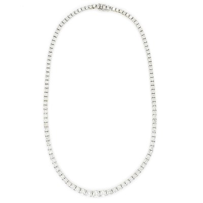 Lot 74 - White Gold and Diamond Necklace