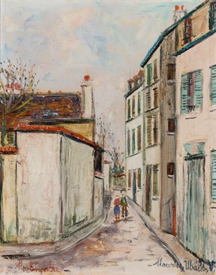 Lot 17 - Maurice Utrillo French, 1883-1955 Rue Cortot à...