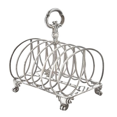 Lot 3 - Victorian Sterling Silver Toast Rack Robert...