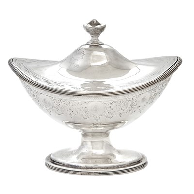 Lot 35 - George III Sterling Silver Covered Sugar Bowl...