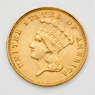Lot 103 - United States 1867 $3 Princess Fine example...