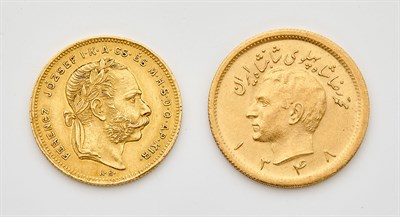 Lot 108 - Two Gold Coins Gold coins of Hungary 1873 20...