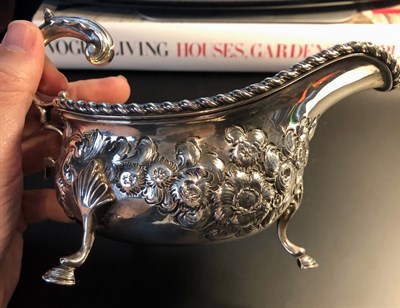 Lot 53 - George V Sterling Silver Sauceboat George...