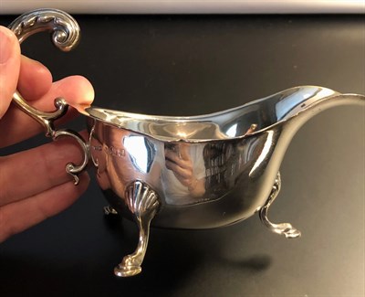 Lot 53 - George V Sterling Silver Sauceboat George...