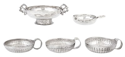 Lot 67 - Group of Five French Silver Wine Tasters...