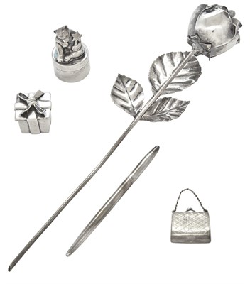 Lot 70 - Group of Five Sterling Silver Novelties...