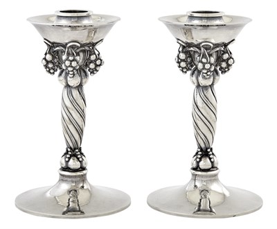 Lot 207 - Pair of Georg Jensen Sterling Silver...