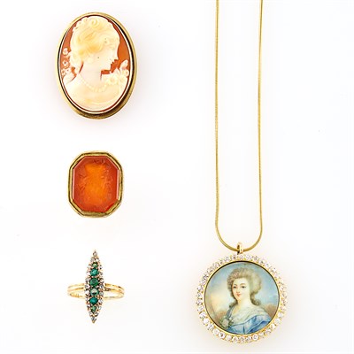 Lot 155 - Group of Antique Jewelry