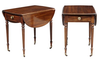 Lot 241 - Pair of Regency Style Mahogany Pembroke Tables...