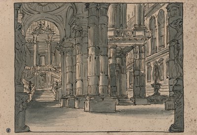 Lot 33 - Manner of Francesco Guardi Capriccio of a...