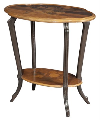 Lot 174 - Emile Gallé Art Nouveau Carved and Marquetry...