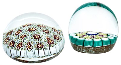 Lot 125 - Two Glass Millefiori Paperweights Height of...