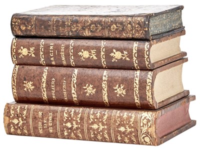 Lot 83 - French Leather Covered Faux Book-Form Glass...