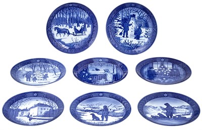 Lot 126 - Eight Royal Copenhagen Porcelain Christmas...