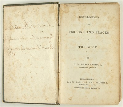 Lot 42 - BRACKENRIDGE, HENRY M. Recollections of...